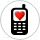 Liebes SMS Handy-Icon